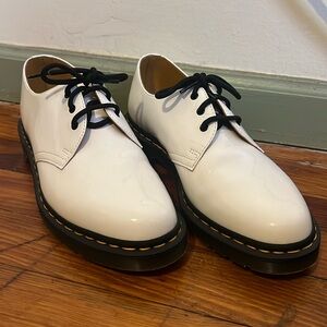 White patent leather doc martins